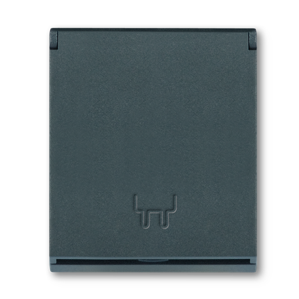 PRIKLJUCNICA DVOPOLNA  TRANSPARENTNIM POKLOP. 16A 250V 2M, ANTRACIT 653.AA, AC