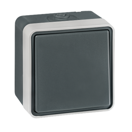 PREKIDAC JEDNOPOLNI PROTECTA 10A 250V IP55, TAMNO SIVI,  22501.A1,   ALING-CONEL