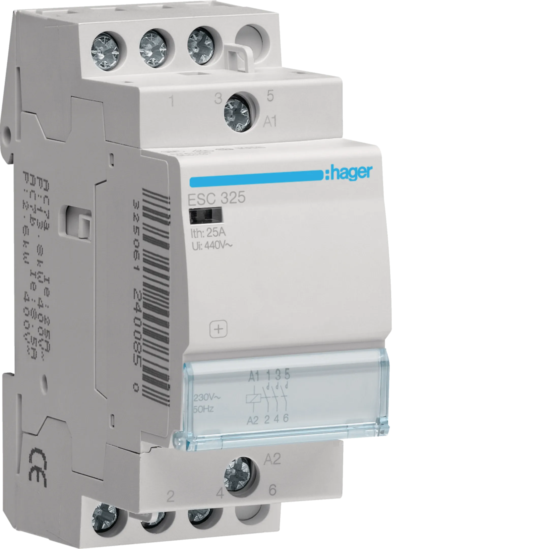 KONTAKTOR 25A 3K.0. 230V (TRI RADNA KONTAKTA),  ESC325,   HAGER