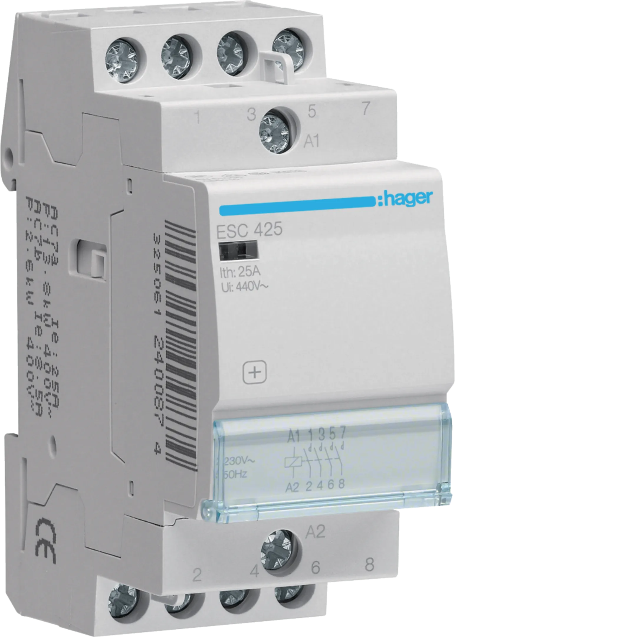 KONTAKTOR 25A 4K.O. 230V (CETIRI RADNA KONTAKTA),  ESC425,   HAGER