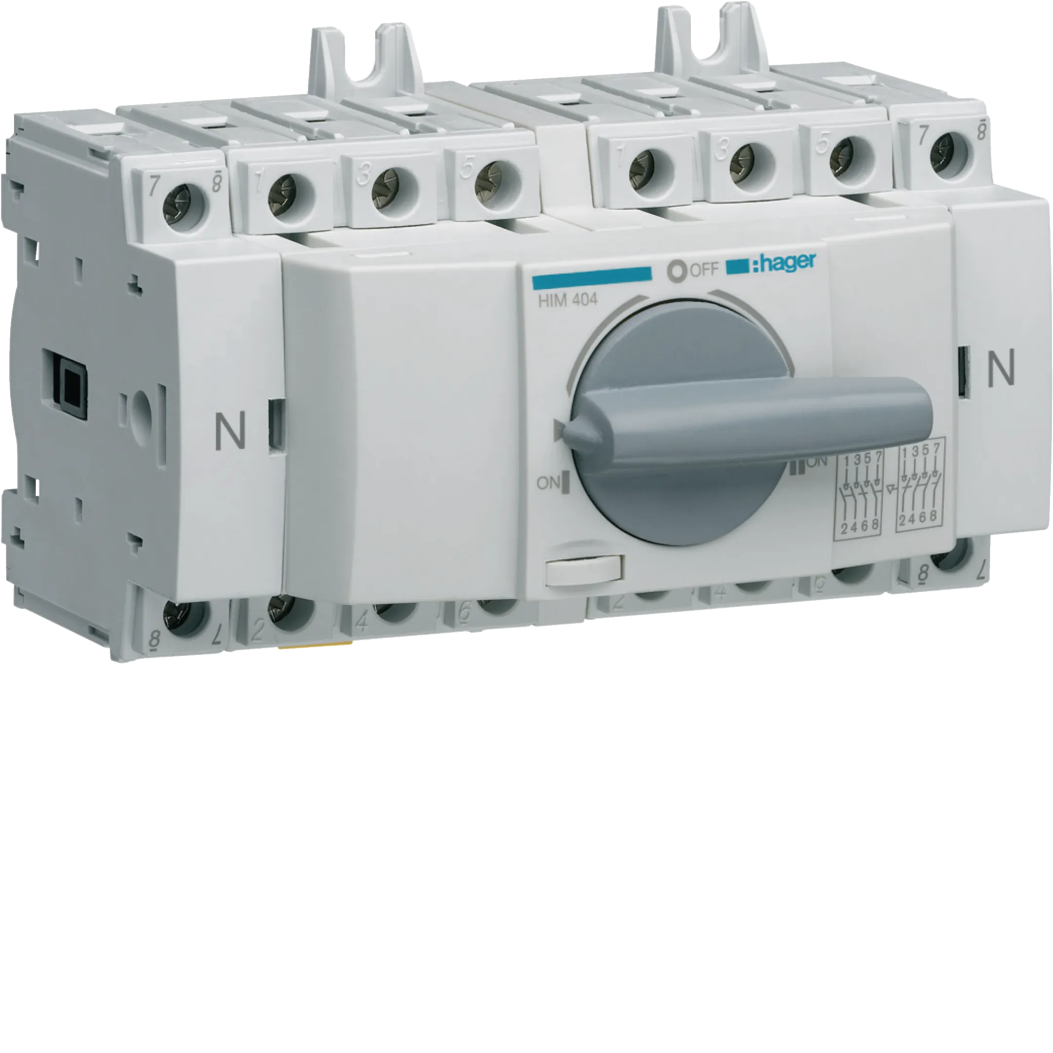 SKLOPKA MODULARNA  40A, 1-0-2, 4-POL,  HIM404,   HAGER