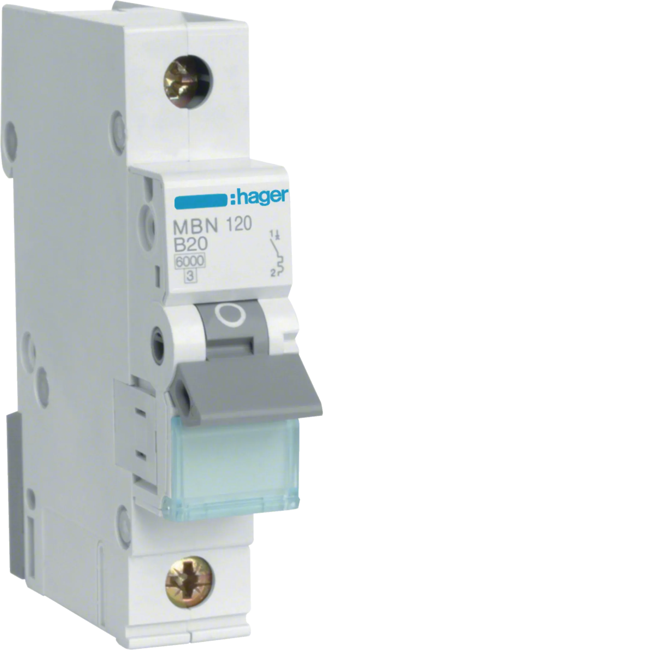 OSIGURAC  AUTOMATSKI  20A, B, 1-POLNI, 6KA,  MBN120,   HAGER