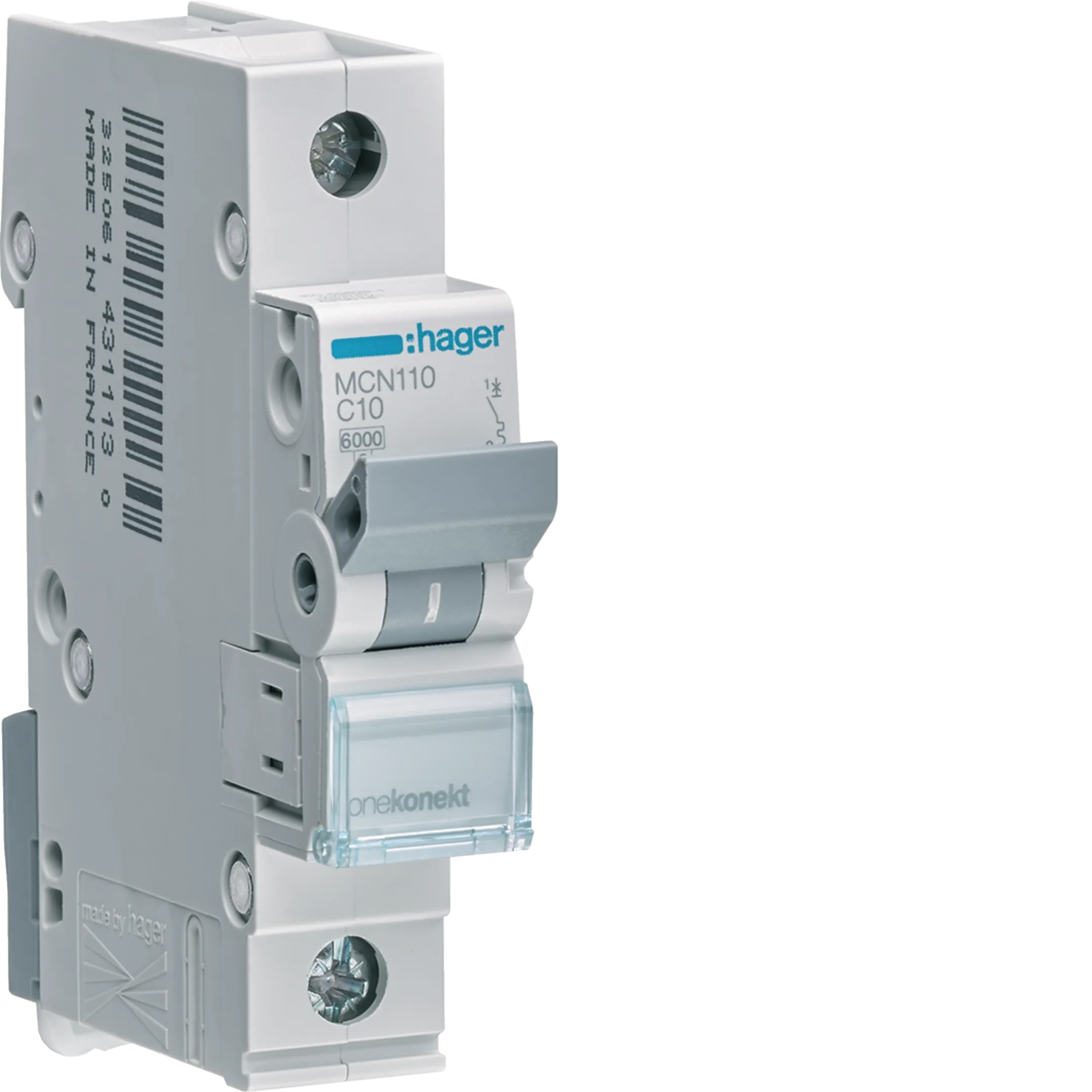 OSIGURAC  AUTOMATSKI  10A, C, 1-POLNI, 6KA,  MCN110,   HAGER