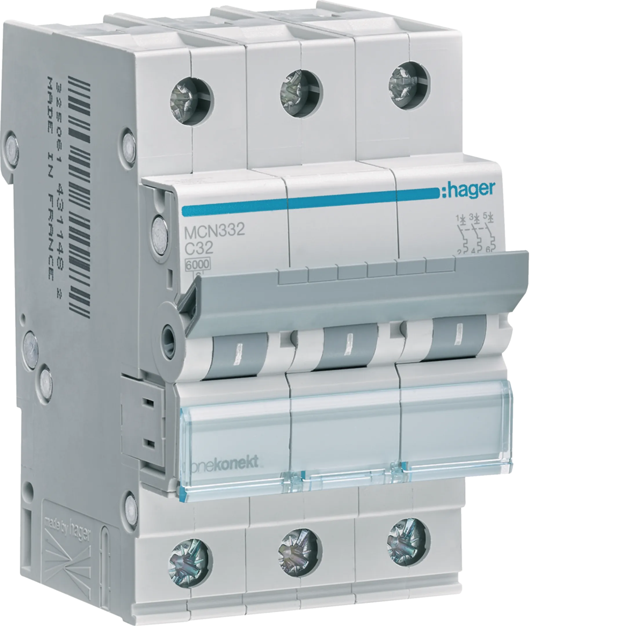 OSIGURAC  AUTOMATSKI  32A, C, 3-POLNI, 6KA,  MCN332,   HAGER