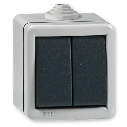 PREKIDAC OG SERIJSKI SILUMINISKI 10A 250V IP55 SIVI, 282.1A,   ALING-CONEL