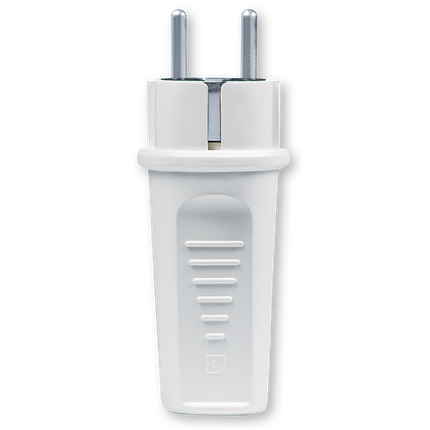 UTIKAC DVOPOLNI MASIVNI TIP C 16A 250V BIJELI, 304.0,   ALING-CONEL