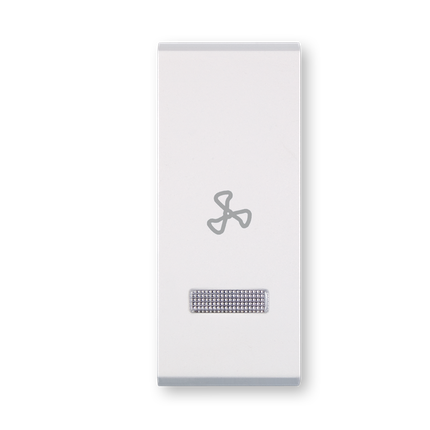 TASTER SA OZNAKOM VENTILATORA I INDIKACIJOM 1M BIJELI,  65425.0,   ALING MODE