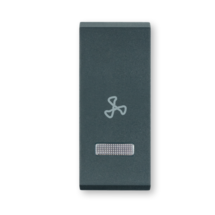 TASTER SAOZNAKOM VENTILATORA I INDIKACIJOM 1M ANTRACIT,  65425.A,   ALING MODE