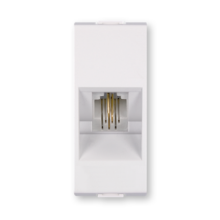 PRIKLJUCNICA TELEFONSKA RJ 12 6/4 1M BIJELA,  663.0,   ALING MODE