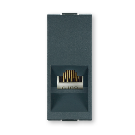 PRIKLJUCNICA KOMUNIKACIJSKA RJ 45 8/8 CAT  5E 1M ANTRACIT,  664.A,   ALING MODE