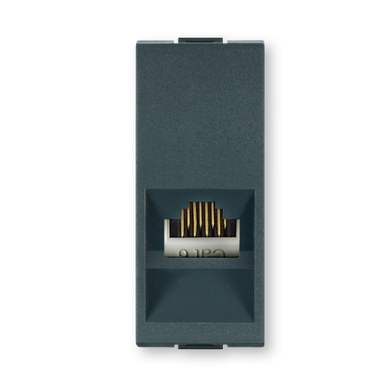 PRIKLJUCNICA KOMUNIKACIJSKA RJ 45 8/8 CAT 6 1M ANTRACIT,  665.A,   ALING MODE