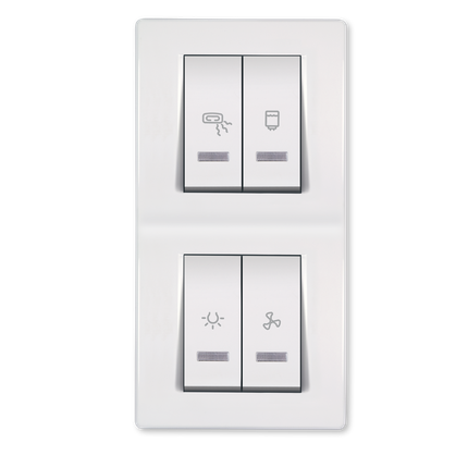 INDIKATOR ZA KUPATILO MODE 2X10+2X16A 250V VERTIKALNI,  66914.00,   ALING-CONEL