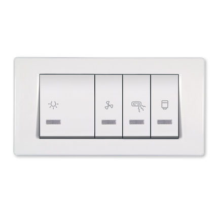 INDIKATOR HORIZONTALNI SA CETIRI PREKIDACA 2X10/2X16  BIJELI  66915.00,   ALING